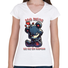 PRINTFASHION Ma Nem - Női V-nyakú póló - Fehér női póló