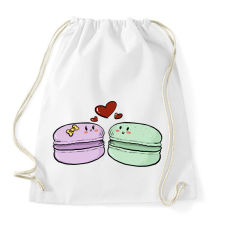 PRINTFASHION Macaron szerelem - Sportzsák, Tornazsák - Fehér tornazsák