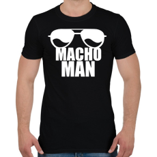 PRINTFASHION Macho Man 2 - Férfi póló - Fekete
