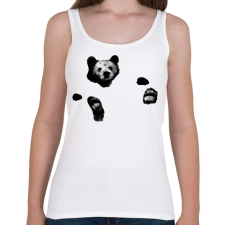 PRINTFASHION Maci a vízben - Női atléta - Fehér női trikó