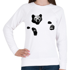 PRINTFASHION Maci a vízben - Női pulóver - Fehér női pulóver, kardigán