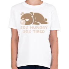 PRINTFASHION Maci - éhes és álmos 2 - Gyerek póló - Fehér gyerek póló