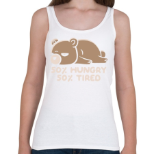 PRINTFASHION Maci - éhes és álmos 2 - Női atléta - Fehér női trikó