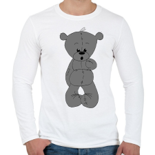 PRINTFASHION Maci - Férfi hosszú ujjú póló - Fehér férfi póló