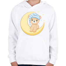 PRINTFASHION Maci - Gyerek kapucnis pulóver - Fehér gyerek pulóver, kardigán