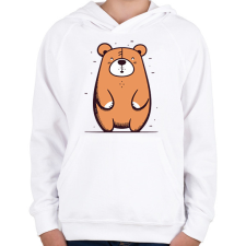 PRINTFASHION Maci - Gyerek kapucnis pulóver - Fehér gyerek pulóver, kardigán