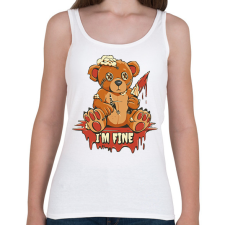 PRINTFASHION Maci jól vagyok, I am fine - Női atléta - Fehér női trikó
