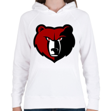 PRINTFASHION Maci - Női kapucnis pulóver - Fehér női pulóver, kardigán