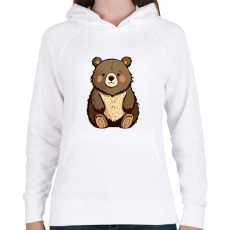 PRINTFASHION Maci - Női kapucnis pulóver - Fehér