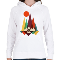 PRINTFASHION macika - Női kapucnis pulóver - Fehér