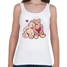 PRINTFASHION Mackó Love - Női atléta - Fehér