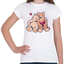 PRINTFASHION Mackó Love - Női póló - Fehér női póló