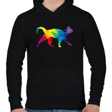 PRINTFASHION Macsek - Férfi kapucnis pulóver - Fekete férfi pulóver, kardigán