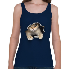 PRINTFASHION macsek macska - Női atléta - Sötétkék