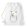 PRINTFASHION Macska a zsebben - Smudge - Sportzsák, Tornazsák - Fehér