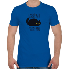 PRINTFASHION Macska allergia és férj  - Férfi póló - Királykék férfi póló