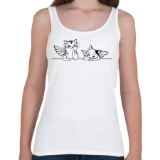 PRINTFASHION Macska-angyalok - Női atléta - Fehér női trikó
