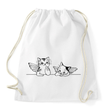 PRINTFASHION Macska-angyalok - Sportzsák, Tornazsák - Fehér tornazsák