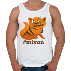 PRINTFASHION Macska antiszociális - #mivan_Rajztábla 1 - Férfi atléta - Fehér