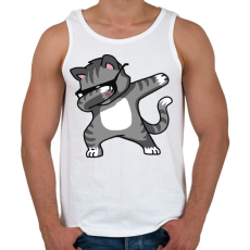 PRINTFASHION Macska dub tánc - Férfi atléta - Fehér