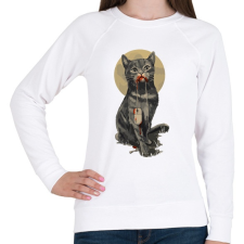 PRINTFASHION Macska-egér - Női pulóver - Fehér női pulóver, kardigán