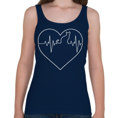 PRINTFASHION Macska életjel - Női atléta - Sötétkék