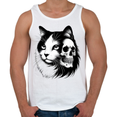 PRINTFASHION Macska  - Férfi atléta - Fehér