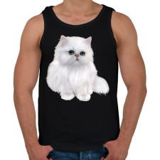 PRINTFASHION Macska  - Férfi atléta - Fekete atléta, trikó