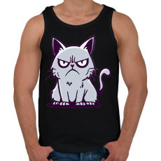 PRINTFASHION Macska  - Férfi atléta - Fekete