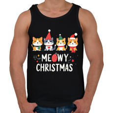 PRINTFASHION macska - Férfi atléta - Fekete