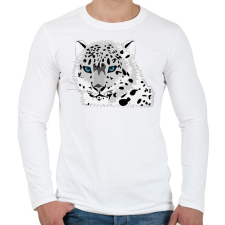 PRINTFASHION Macska - Férfi hosszú ujjú póló - Fehér férfi póló