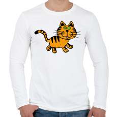 PRINTFASHION Macska - Férfi hosszú ujjú póló - Fehér