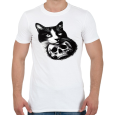 PRINTFASHION Macska - Férfi póló - Fehér