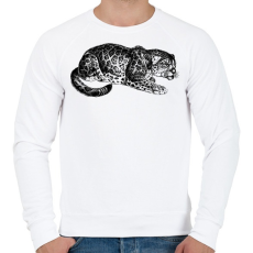 PRINTFASHION Macska - Férfi pulóver - Fehér
