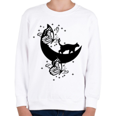 PRINTFASHION macska - Gyerek pulóver - Fehér