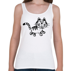 PRINTFASHION Macska - Női atléta - Fehér