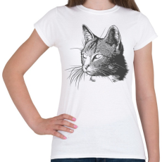 PRINTFASHION Macska - Női póló - Fehér