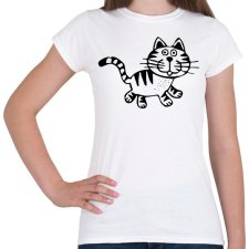 PRINTFASHION Macska - Női póló - Fehér női póló
