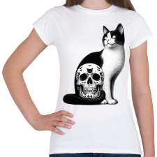 PRINTFASHION Macska - Női póló - Fehér női póló