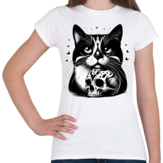 PRINTFASHION Macska  - Női póló - Fehér