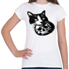 PRINTFASHION Macska - Női póló - Fehér női póló