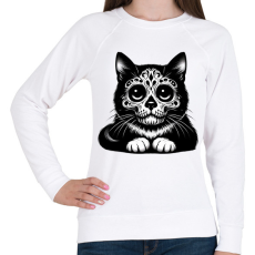 PRINTFASHION Macska - Női pulóver - Fehér