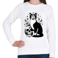 PRINTFASHION Macska - Női pulóver - Fehér