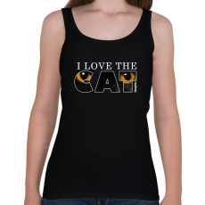 PRINTFASHION Macska sárga szemekkel sötét színű termékekre - Női atléta - Fekete