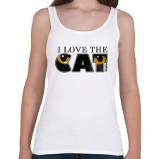 PRINTFASHION Macska sárga szemekkel világos színű termékekre - Női atléta - Fehér női trikó