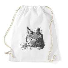 PRINTFASHION Macska - Sportzsák, Tornazsák - Fehér tornazsák