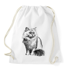 PRINTFASHION Macska  - Sportzsák, Tornazsák - Fehér