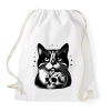 PRINTFASHION Macska  - Sportzsák, Tornazsák - Fehér