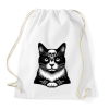 PRINTFASHION Macska  - Sportzsák, Tornazsák - Fehér
