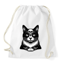 PRINTFASHION Macska  - Sportzsák, Tornazsák - Fehér tornazsák